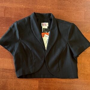 RK Women's Black Cropped Jacket